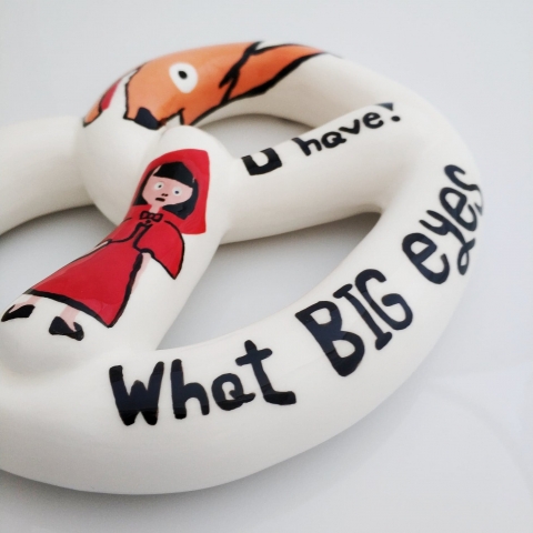 Little Red Riding Hood - bagel for hanging on a wall