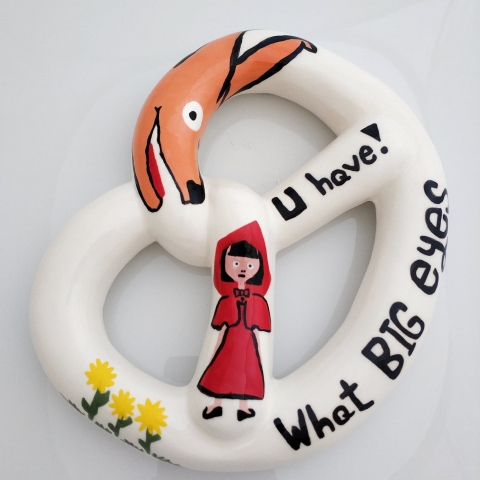 Little Red Riding Hood - bagel for hanging on a wall